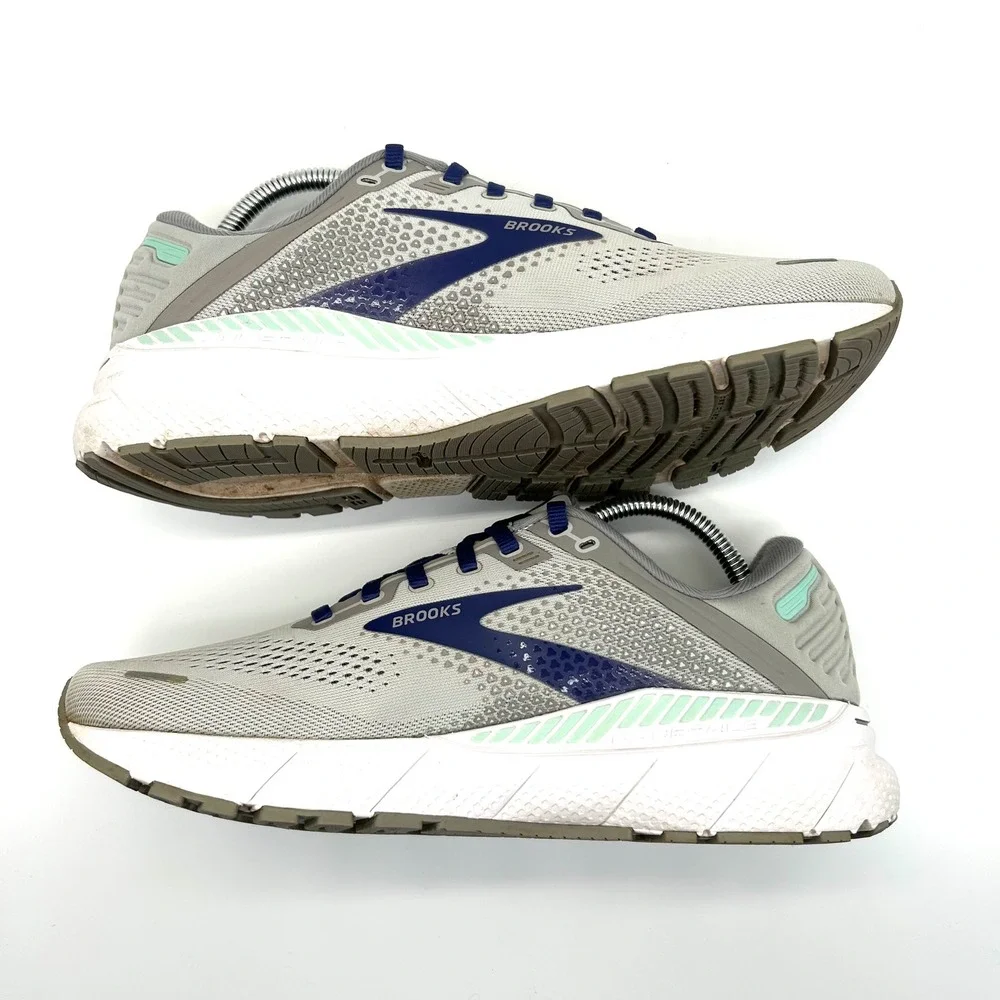 Brooks‎ Adrenaline GTS 22 Shoes Womens 10 Grey Blue Stability Running Sneakers